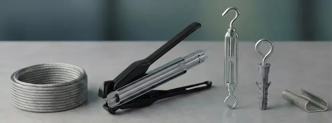 Montáž siete na oceľové lanko